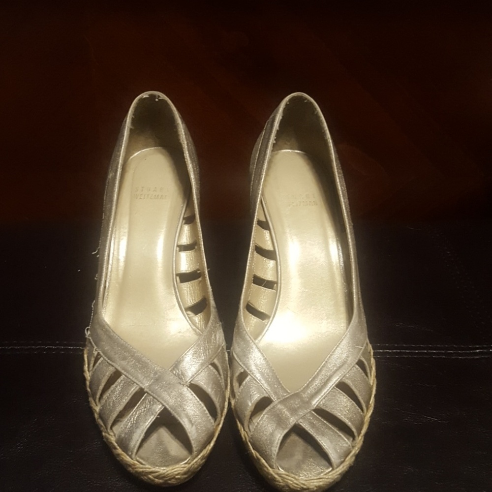 Stuart Weitzman Metallic Espadrilles